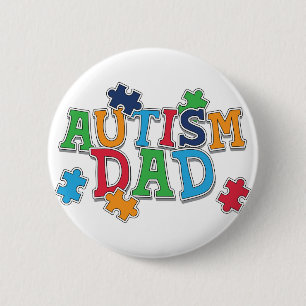 Cute Autism Dad Autistic Awareness Ronde Button 5,7 Cm