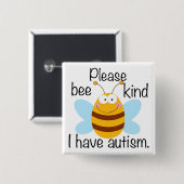 Cute Autism Pun Vierkante Button 5,1 Cm (Voorkant /achterkant)