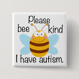 Cute Autism Pun Vierkante Button 5,1 Cm