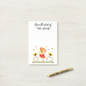 Cute Autumn Fairy and Sunflower Post-it® Notes (Op bureau)