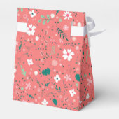 Cute Autumn Flowers Illustration Floral Pattern Bedankdoosjes (Achterkant)