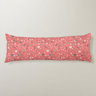 Cute Autumn Flowers Illustration Floral Pattern Lichaamskussen