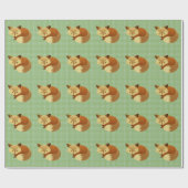 Cute Autumn Fox Cadeaupapier (Vlak)