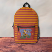 Cute Autumn Fox Kid Backpack with Initials Bedrukte Rugzak