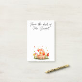 Cute Autumn Fox Post-it Notes (Op bureau)