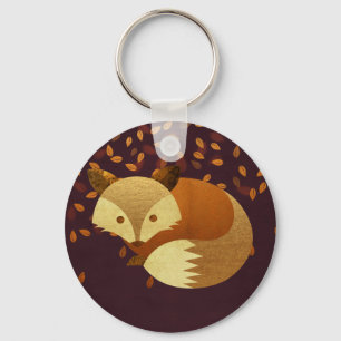 Cute Autumn Fox Sleutelhanger
