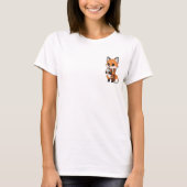 Cute Autumn Fox With Scarf Drinking Pumpkin Spice T-shirt (Voorkant)