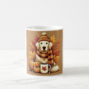 Cute Autumn Golden Retriever mug