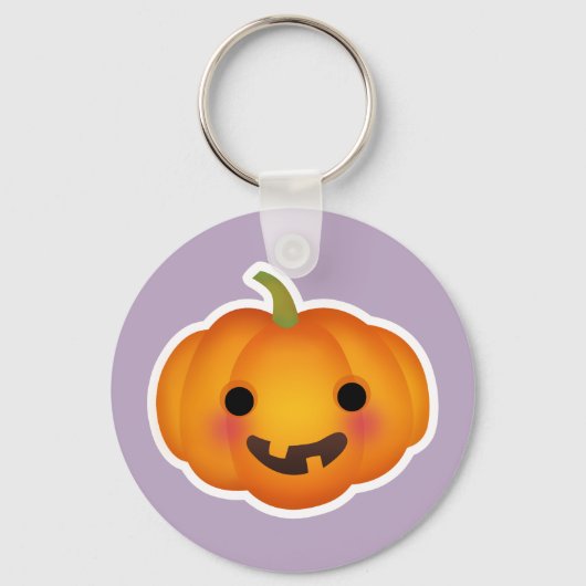 Cute Autumn Halloween Pumpkin Sleutelhanger (Voorkant)