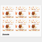 Cute Autumn Hedgehog Fall Harvest Sticker (Feuille)