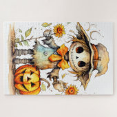 Cute Autumn Scarecrow Legpuzzel (Horizontaal)