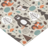 Cute Autumn Woodland Animals Pattern Tafelkleed (Gekanteld)