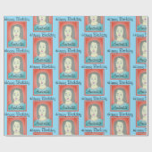 Cute Avatar Birthday Wrapping Paper Cadeaupapier (Vlak)