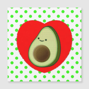 Cute Avocado-Cartoon in het rode hart