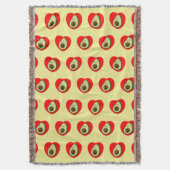 Cute Avocado-Cartoon in het rode hart Deken (Voorkant Verticaal)