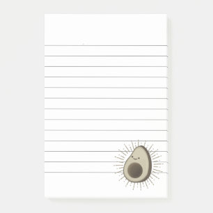 Cute Avocado-Cartoon in  stijl gelinkt Post-it® Notes