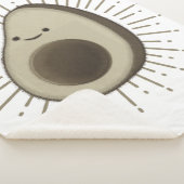 Cute Avocado Cartoon in stijl Sherpa Deken (3/4)
