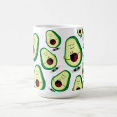 Cute Avocado Cartoon Love Coffee Mok (Center)
