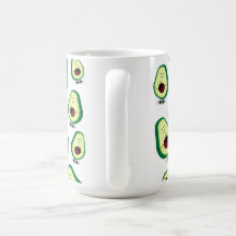 Cute Avocado Cartoon Love Coffee Mok