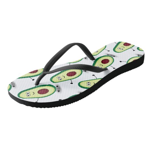 Cute Avocado Cartoon Pattern Teenslippers (Schuin)