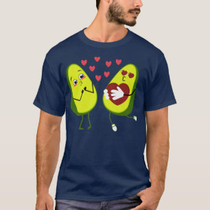 Cute Avocado Couples Valentijnsdag Him en Hare Ma T-shirt