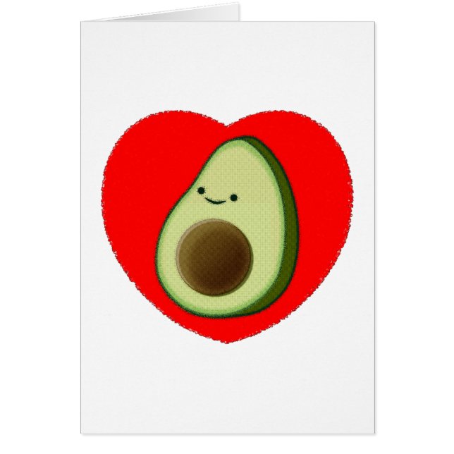 Cute Avocado Dans Le Coeur Rouge (Devant)