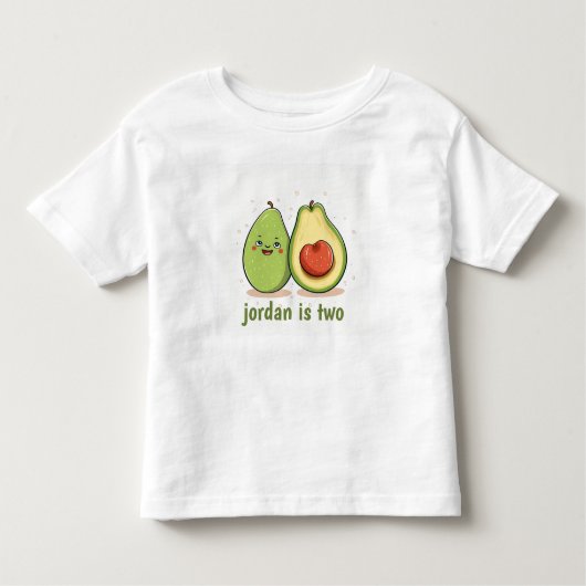 Cute Avocado Deux Ans Cadeau Enfants T-shirt (Devant)