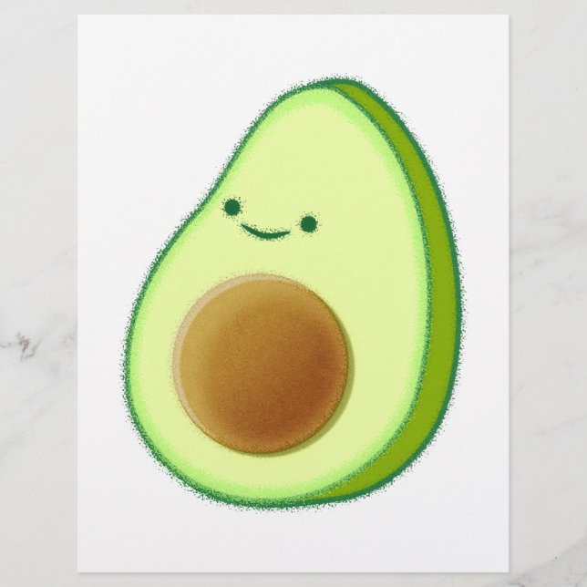 Cute Avocado Drawing (Voorkant)