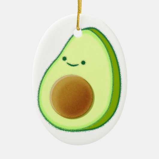 Cute Avocado Drawing Keramisch Ornament (Voorkant)