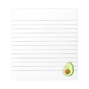 Cute Avocado Drawing Lined Notitieblok