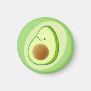 Cute Avocado Drawing Magneet