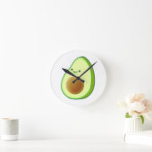 Cute Avocado Drawing Ronde Klok (Huis)