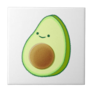 Cute Avocado Drawing Tegeltje