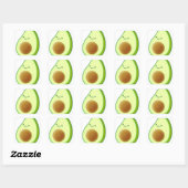 Cute Avocado Drawing Vierkante Sticker (Vel)