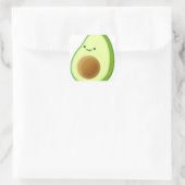 Cute Avocado Drawing Vierkante Sticker (Tas)