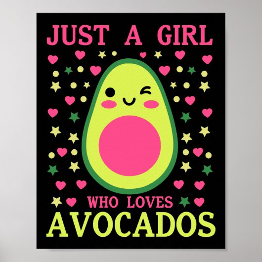 Cute Avocado Girl Poster (Voorkant)