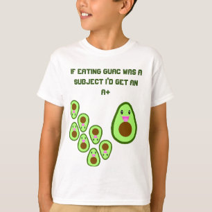 Cute Avocado Guac Funny Kinderen School Joke T-shirt
