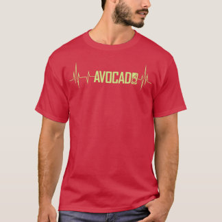 Cute Avocado Hartslag, Veganistisch Voor Mannen Vr T-shirt