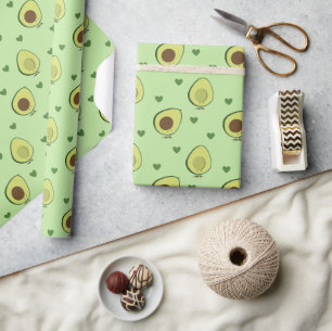 Cute Avocado Heart Food Cadeaupapier