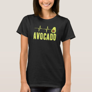 Cute Avocado Heartbeat Vegan voor Mannen Guacamo T-shirt