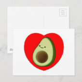 Cute Avocado in Red Heart Briefkaart (Voorkant / Achterkant)