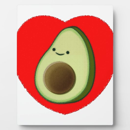 Cute Avocado in Red Heart Fotoplaat (Voorkant)