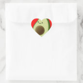Cute Avocado in Red Heart Hart Sticker (Tas)