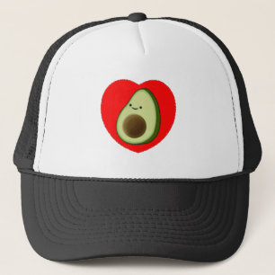 Cute Avocado in Red Heart Trucker Pet