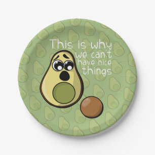 Cute Avocado is de reden waarom we geen leuke ding Papieren Bordje