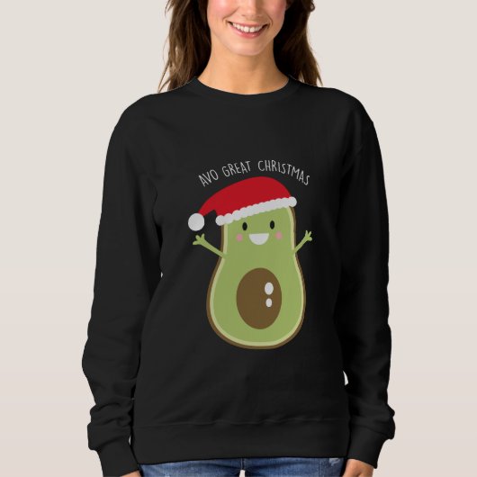 Cute Avocado Kerstmis Jumper Sweater (Voorkant)