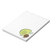 Cute Avocado Lined Food Notitieblok (Gedraaid)