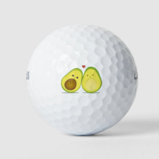 Cute avocado-paar golfballen
