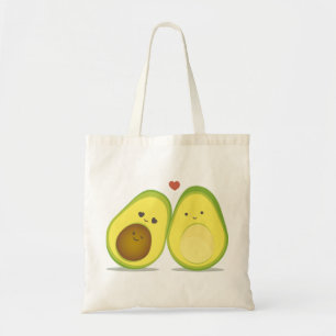 Cute avocado-paar tote bag