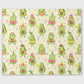 Cute Avocado Pattern  Cadeaupapier (Vlak)
